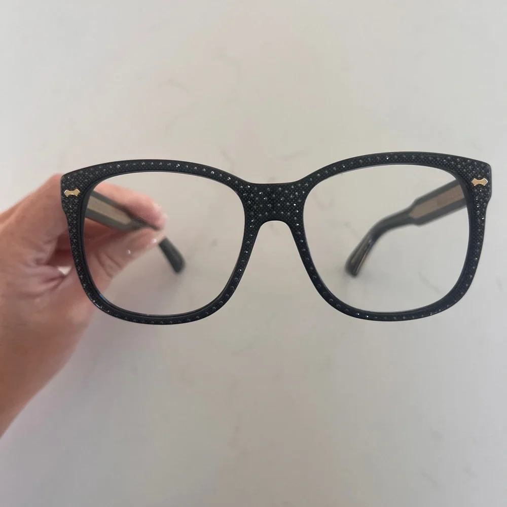 Tom Ford Gucci rhinestone eyeglass frames
